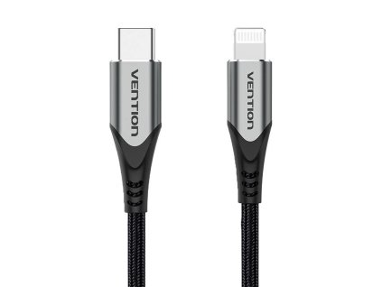 Kábel USB-C 2.0 na Lightning Vention TACHH 2 m MFi sivý