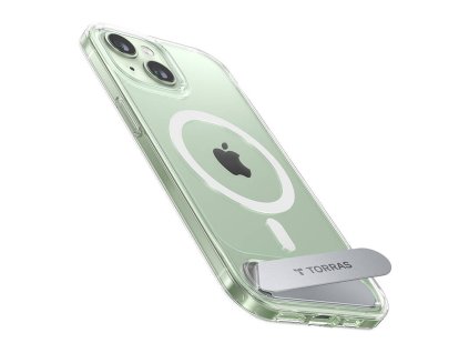 Puzdro Torras UPRO Pstand pre iPhone 15 (transparentné)