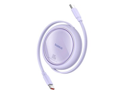 Kábel USB-C na USB-C Baseus Free2Draw, PD, 100 W, 1 m (fialový)
