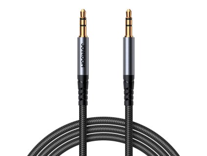 Joyroom AUX kábel SY-A08 mini jack 3,5 mm na mini jack 3,5 mm, opletený, 1,2 m (čierny)