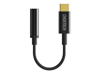 Choetech AUX003 Adaptér USB-C na 3,5 mm audio jack (čierny)