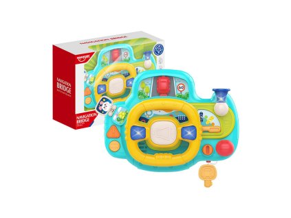 Interactive steering wheel for children (blue) Huanger HE0541