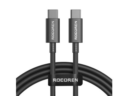 Kábel USB-C na USB-C Rocoren Simples Series, 100 W, 2 m (čierny)