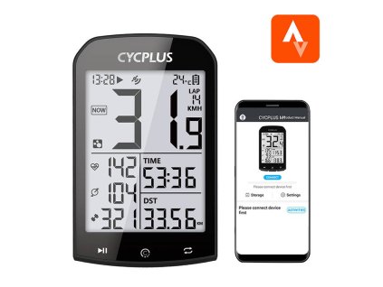 Cyklocomputer Cycplus M1 - kompatibilný s: Strava, Trainingpeaks atď.