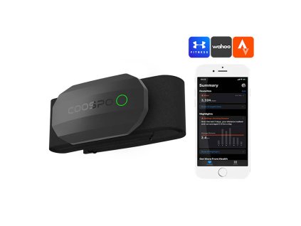 Snímač srdcového tepu Coospo H808S-B - kompatibilný s:Strava, wahooo, mapmyfitness atď.