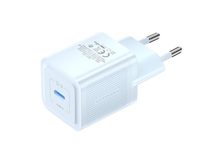 Wall charger, Vention, FEPL0-EU, USB-C, 20W, GaN (blue)