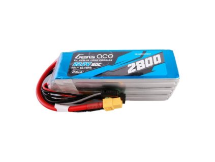 Gens ace G-Tech 2800mAh 22.2V 60C 6S1P Lipo Battery Pack with XT60 plug