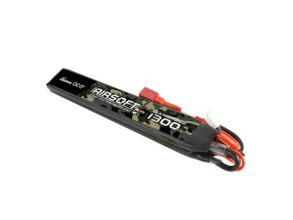 Gens ace 25C 1300mAh 2S1P 7.4V Saddle Airsoft Gun Lipo Battery with T Plug