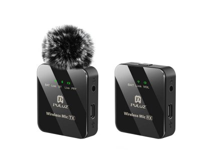 Wireless Lavalier Microphone PULUZ 1 TX + 1 RX