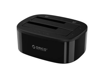 Dokovacia stanica Orico pre 2,5" / 3,5" HDD / SSD, 5 Gb/s, USB-C na USB-C/A s funkciou klonovania (čierna)