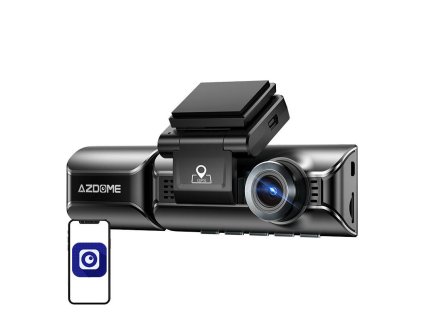 Predná kamera 4K, zadná kamera 1080p a interná IR kamera, Azdome M550Pro, WiFi 5G/2.4G, GPS, G-senzor, USB mini + 64GB pamäťová karta