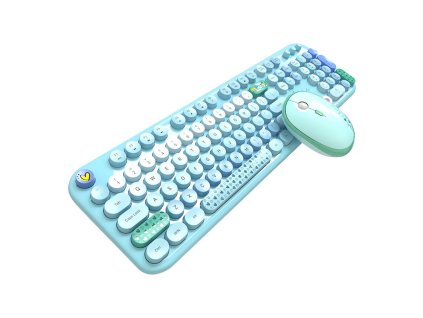 MOFII Lovely 2.4G Wireless Keyboard + Mouse Set (Blue)
