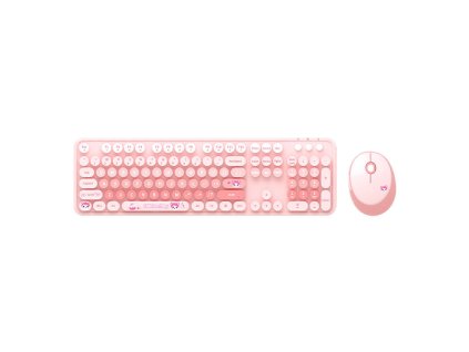 MOFII Sweet New 2.4G bezdrôtová klávesnica + myš (ružová)
