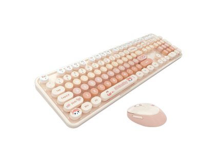 MOFII Sweet New 2.4G bezdrôtová klávesnica + myš (oranžová)