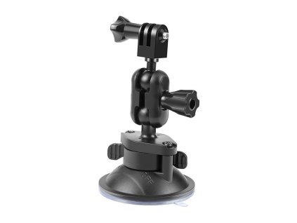 PULUZ prísavný držiak pre športové kamery (DJI, GoPro, Insta360) PU545B (čierny)