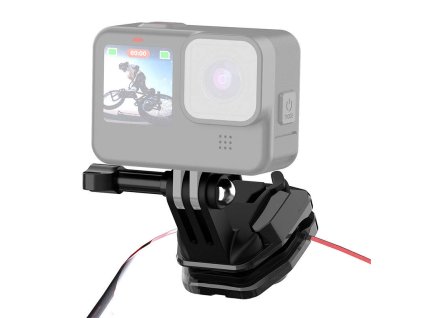 PULUZ klip na čelné sklo motocykla pre športové kamery (DJI Osmo Action 4, GoPro Hero 12, Insta360 Ace Pro / X4)(čierna)