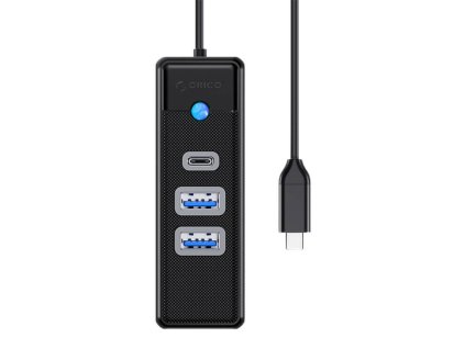 Orico Hub USB-C to 2x USB 3.0 + USB-C, 5 Gbps, 0.15m (Black)