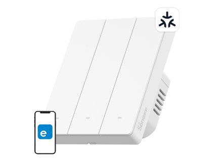 SONOFF M5-3C-80W Matter WiFi smart nástenný vypínač (3-kanálový, pre rám)