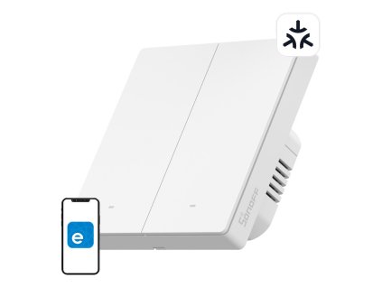 SONOFF M5-2C-86W Matter WiFi smart nástenný spínač (2-kanálový)