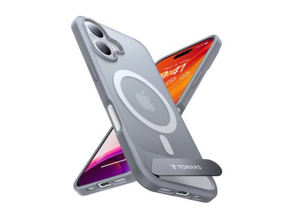 Puzdro Torras Pstand Series pre iPhone 16 Plus (titánovo sivé)