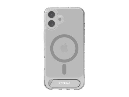 Torras Pstand Series Case for iPhone 16 (Transparent)