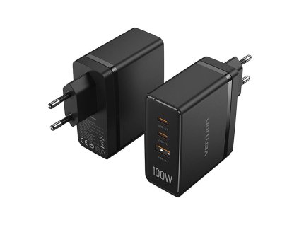 Vention FEGB0-EU 2xUSB-C 1xUSB-A 100W/100W/30W GaN network charger (black)