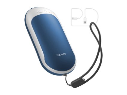 Ocoopa HotPal PD 5000 mAh hand warmer with powerbank function, USB-C white-blue