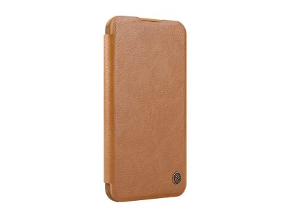 Etui Nillkin Qin Prop Leather iPhone 16 (brązowy)