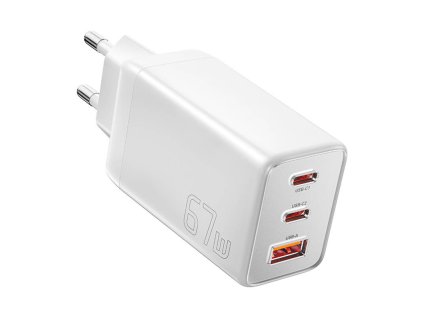 Essager ECT67W-LJB02-Z GaN 67W 2C+A nabíjačka (biela)