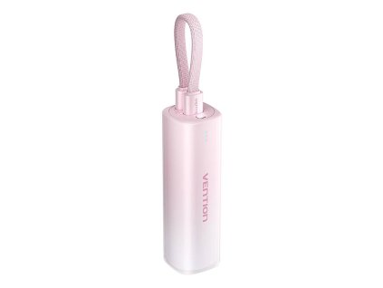 Powerbank 5000mAh Vention FHWR0 20W + USB-C to lightning cable (pink)