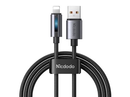 Mcdodo CA-5660 USB-A to Lightning cable with flashing light 1.2m (black)