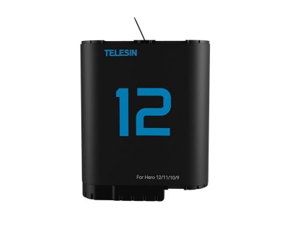 TELESIN lithium battery for GoPro Hero 12/11/10/9 (blue)