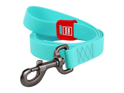 WAUDOG waterproof light accumulating dog leash 25mm wide, 183 cm long blue