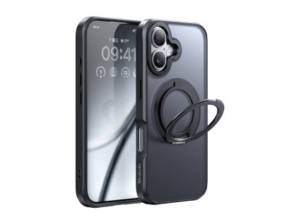 McDodo PC-4930 MagSafe case for iPhone 16 with stand (black)