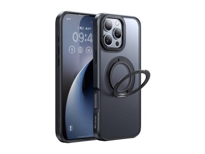McDodo PC-4932 MagSafe puzdro pre iPhone 16 Pro so stojanom (čierne)