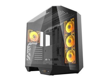 Počítačová skriňa Darkflash DY470 (čierna) + 4 ventilátory