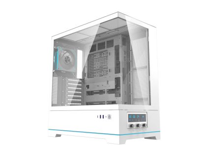 Počítačová skriňa Darkflash DY451 PRO s ventilátorom (biela)