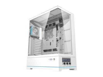 Počítačová skriňa Darkflash DY451L PRO s ventilátorom (biela)
