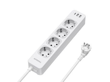 Napájacia lišta Tessan TS-307-C (biela)