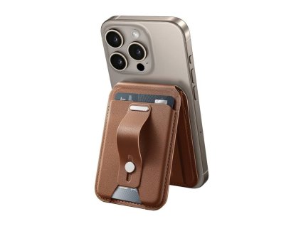 Magnetická peňaženka ESR s funkciou stojana (hnedá)