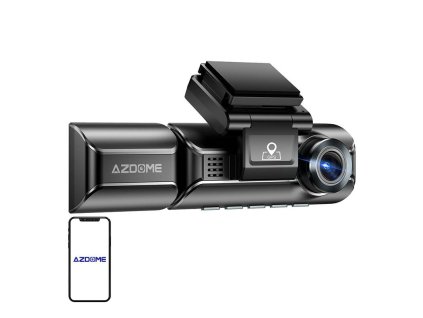 Predná kamera 4K, zadná kamera 1080p a interná IR kamera, Azdome M550Pro, WiFi 5G/2.4G, GPS, G-senzor, USB-C + 64GB pamäťová karta