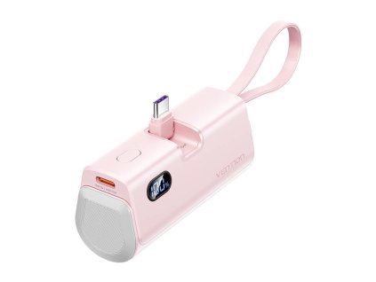 Powerbank Vention LED displej 4800mAh 22,5W FHQP0 (ružová)