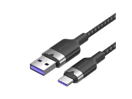 Kábel USB 2.0 A na USB-C 6A Vention CTOBH 2M (čierny)