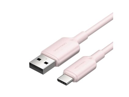 Kábel USB 2.0 A na USB-C 3A Vention CTQPF 1M (ružový)