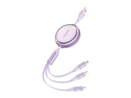 3v1 Foneng X113 1,1 m fialový kábel