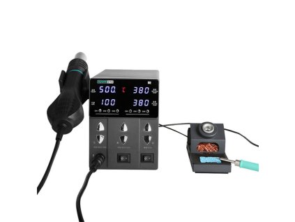 Stanica na spájkovanie horúcim vzduchom SUGON 212 + spájkovací stroj T12 Cob