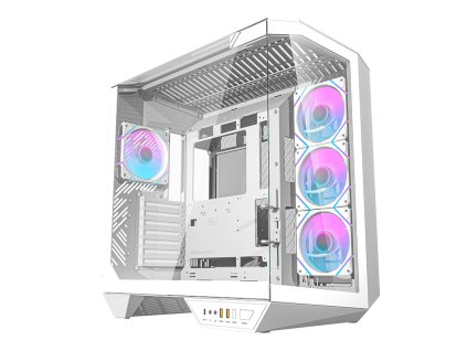 Počítačová skriňa Darkflash DY470 (biela) + 4 ventilátory + držiak GPU