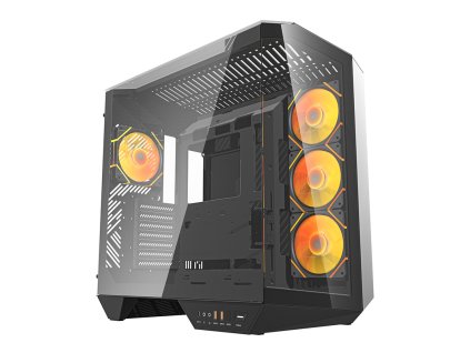 Počítačová skriňa Darkflash DY470 (čierna) + 4 ventilátory + držiak GPU