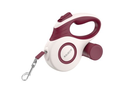 Rojeco A12 5M automatické zaťahovacie vodítko pre psov (červené)