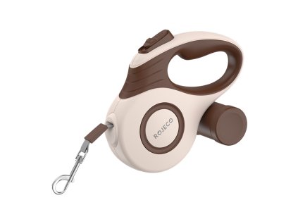 Rojeco A12 5M automatické zaťahovacie vodítko pre psov (hnedé)